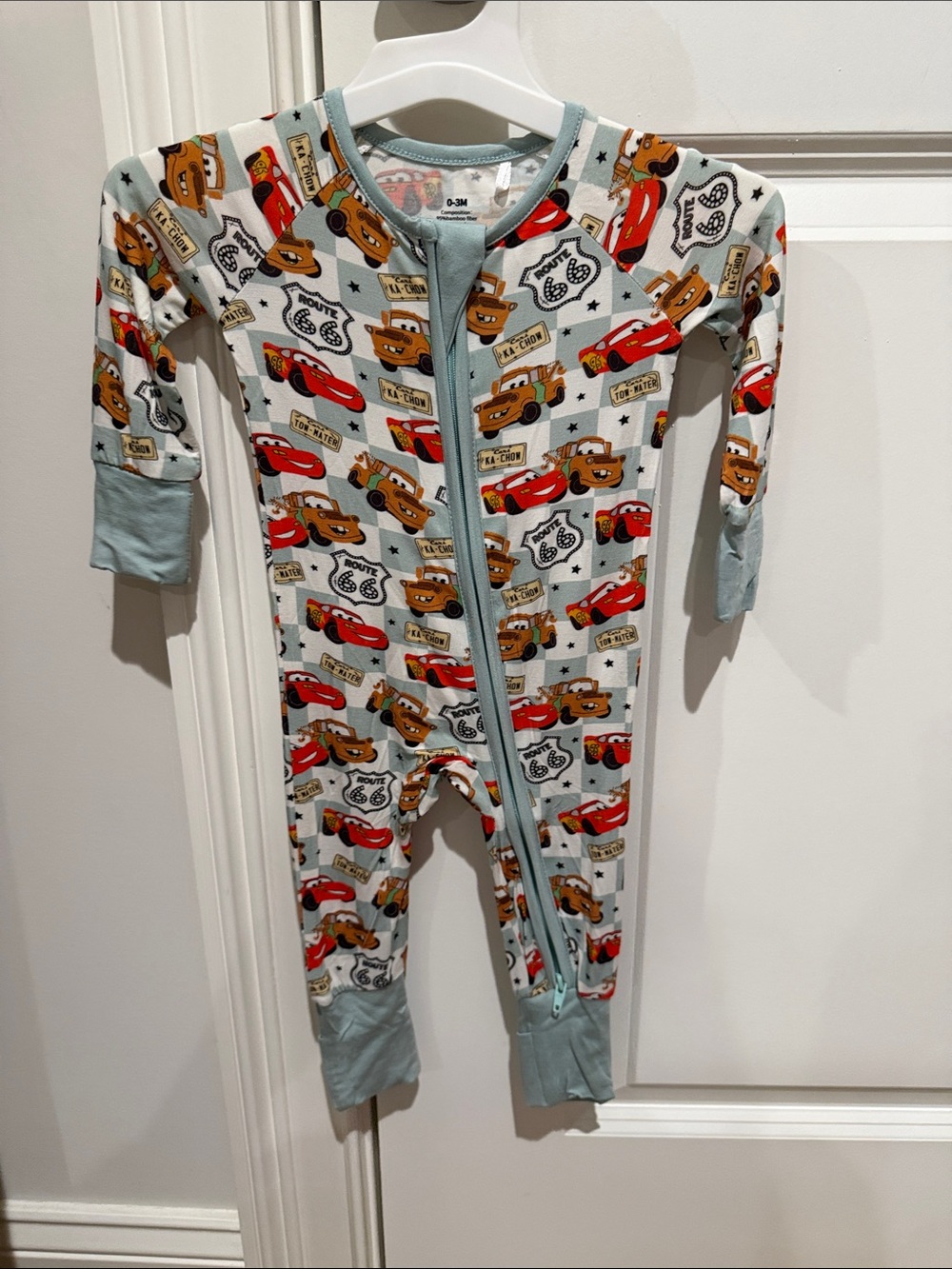 Bamboo Cars One-Piece Zippy size 0-3 months NWOT